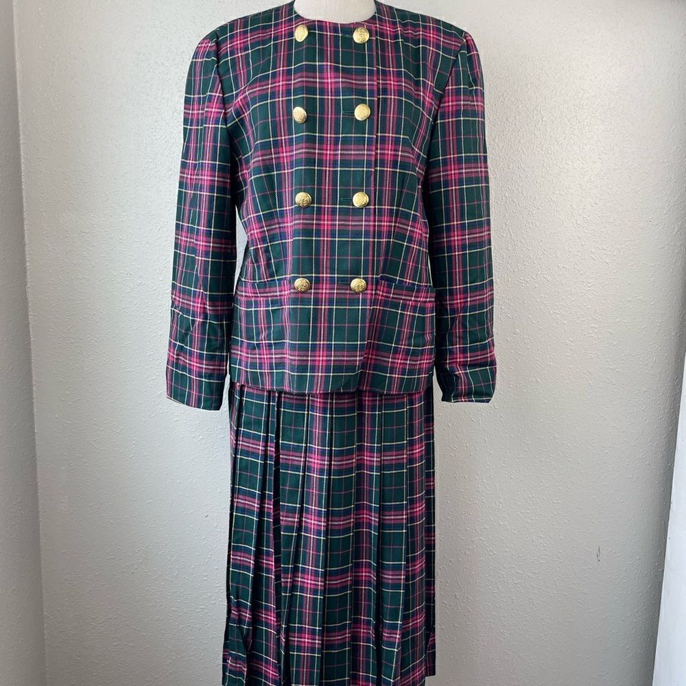 NWT Pendleton Matching Plaid Dress Jacket and Skirt